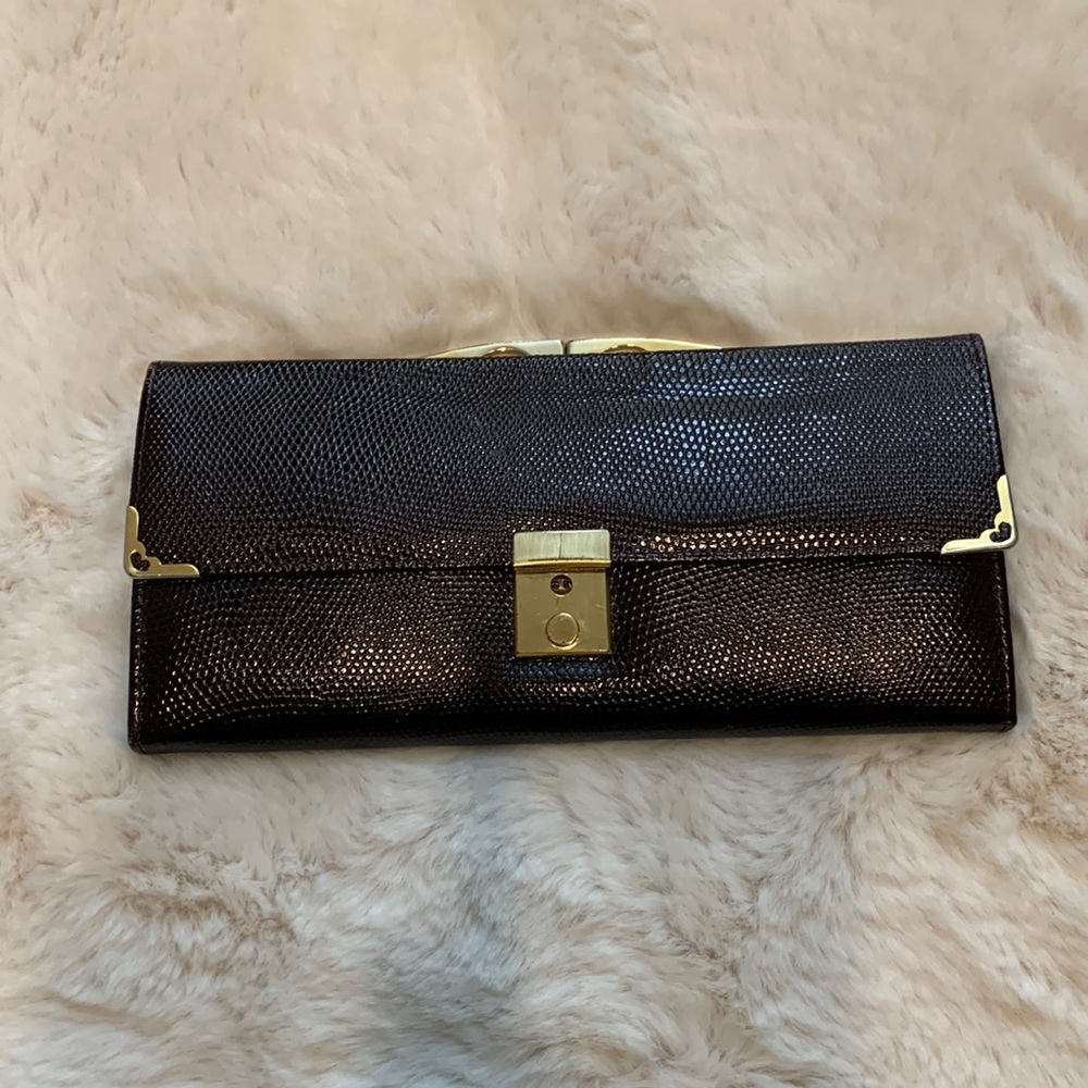 🌷Rare Vintage Alligator Leather clutch🔥